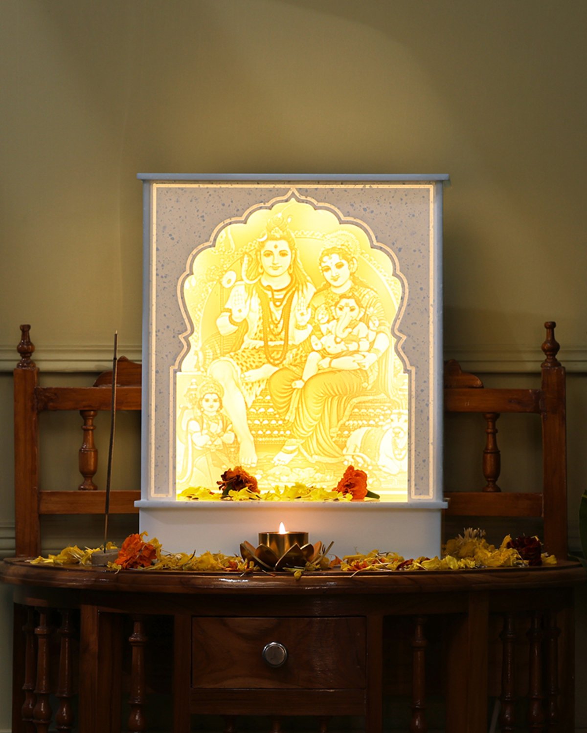 Corian Shiv Parivar Temple For Home