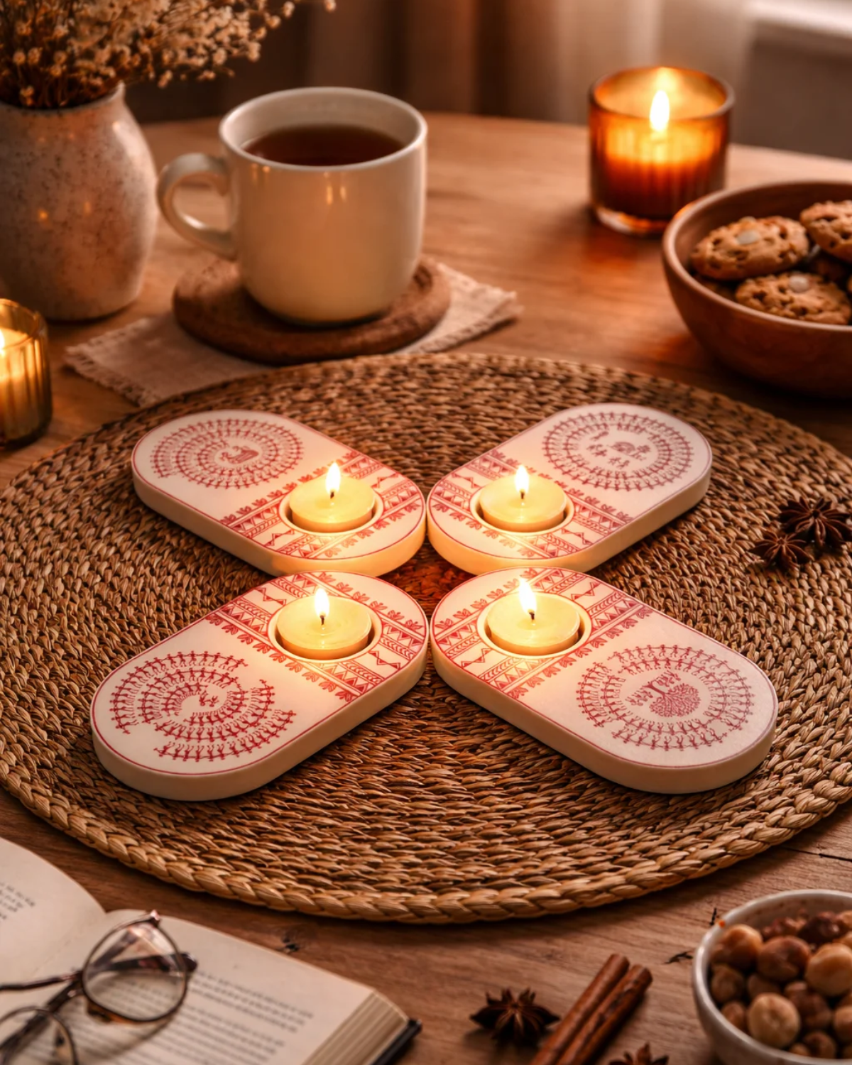 4 Pc T Lights Holder